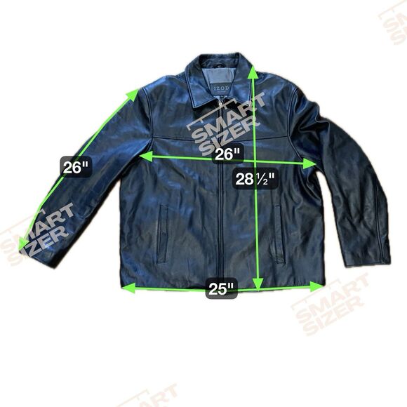 Izod Leather Men’s Black Flight Bomber Genuine Leather Jacket Size XL / RN107062 - Picture 10 of 10